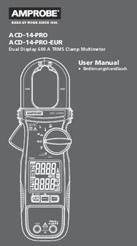 Thumbnail of document Manual - ACD-14-PRO Dual Display 600 A TRMS Clamp Meter